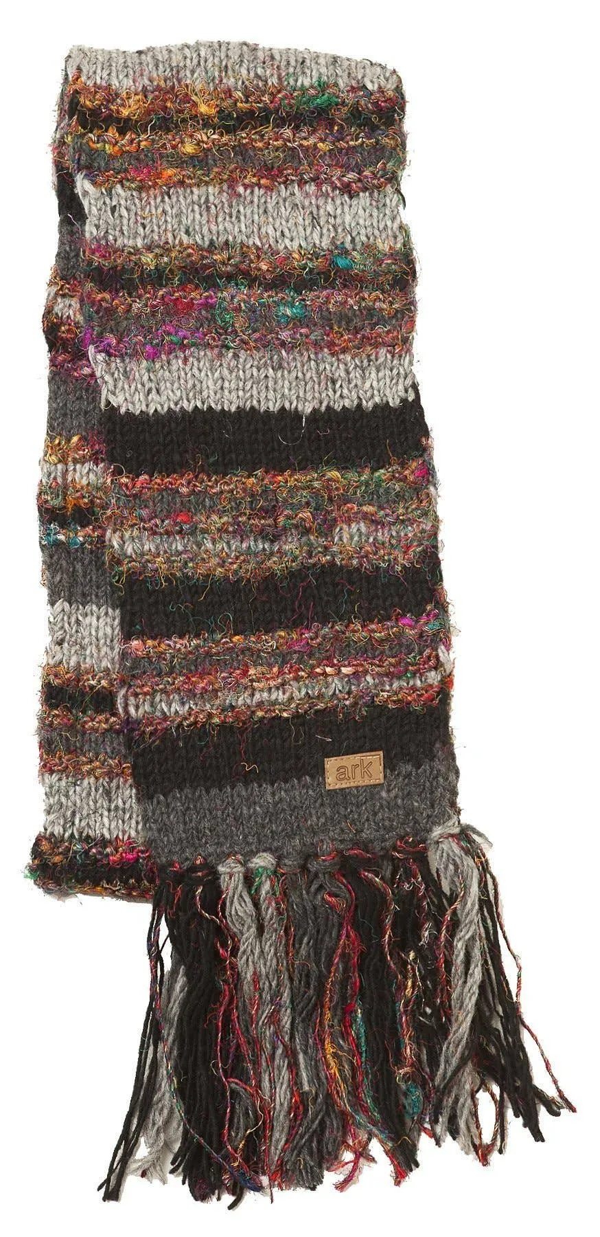Swool Stripe Scarf - Black/Grey