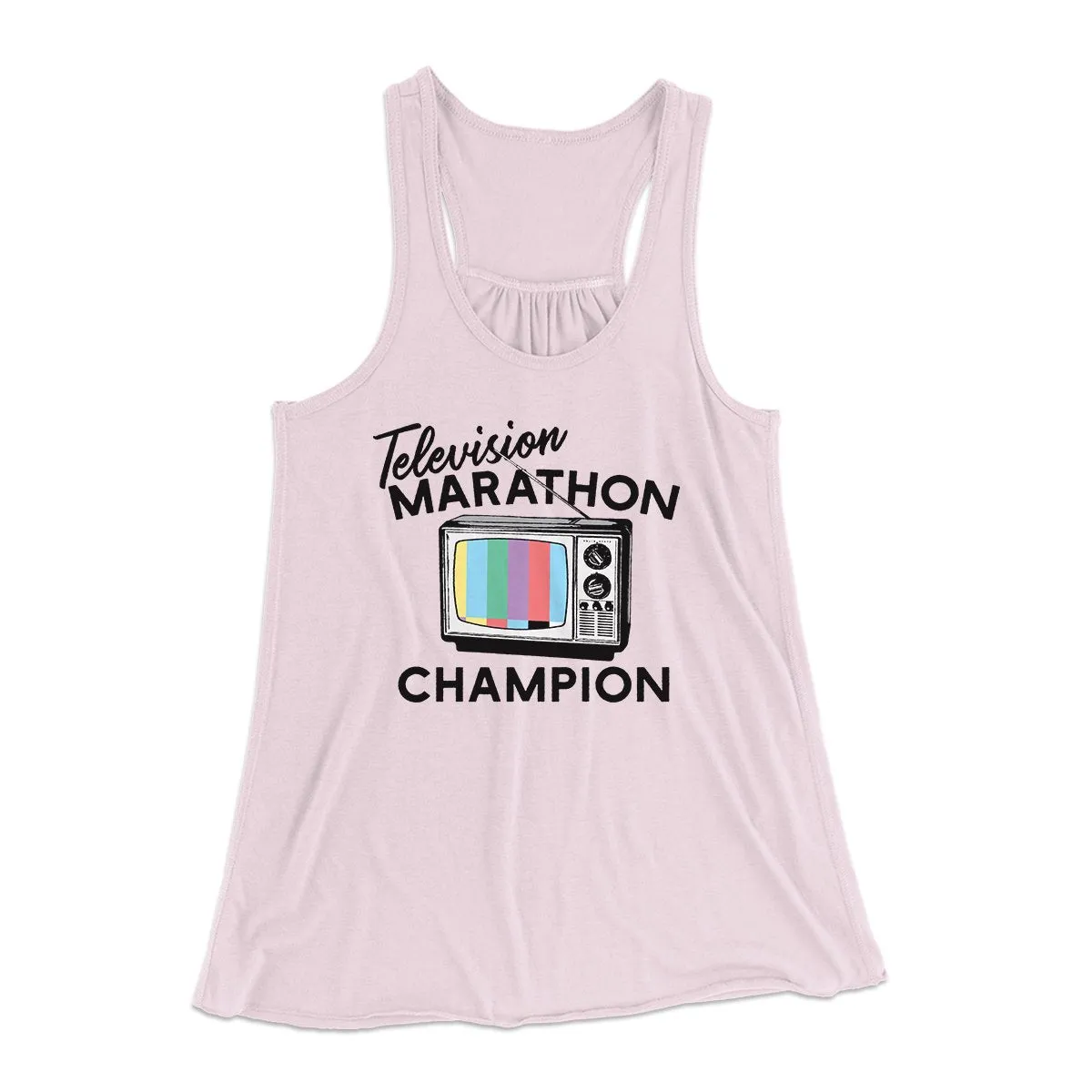 Television Marathon Champion Funny Women's Flowey Tank Top