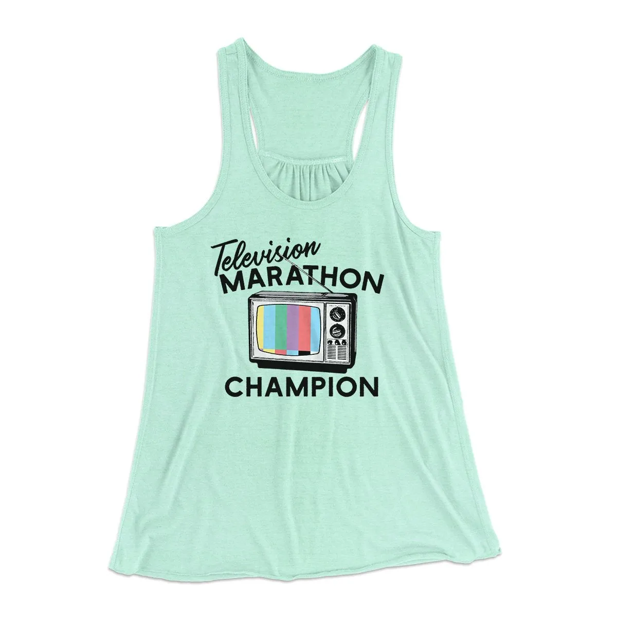 Television Marathon Champion Funny Women's Flowey Tank Top
