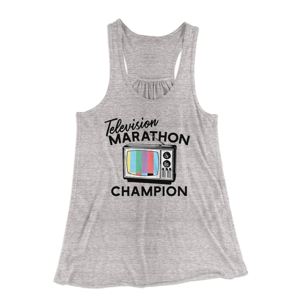 Television Marathon Champion Funny Women's Flowey Tank Top