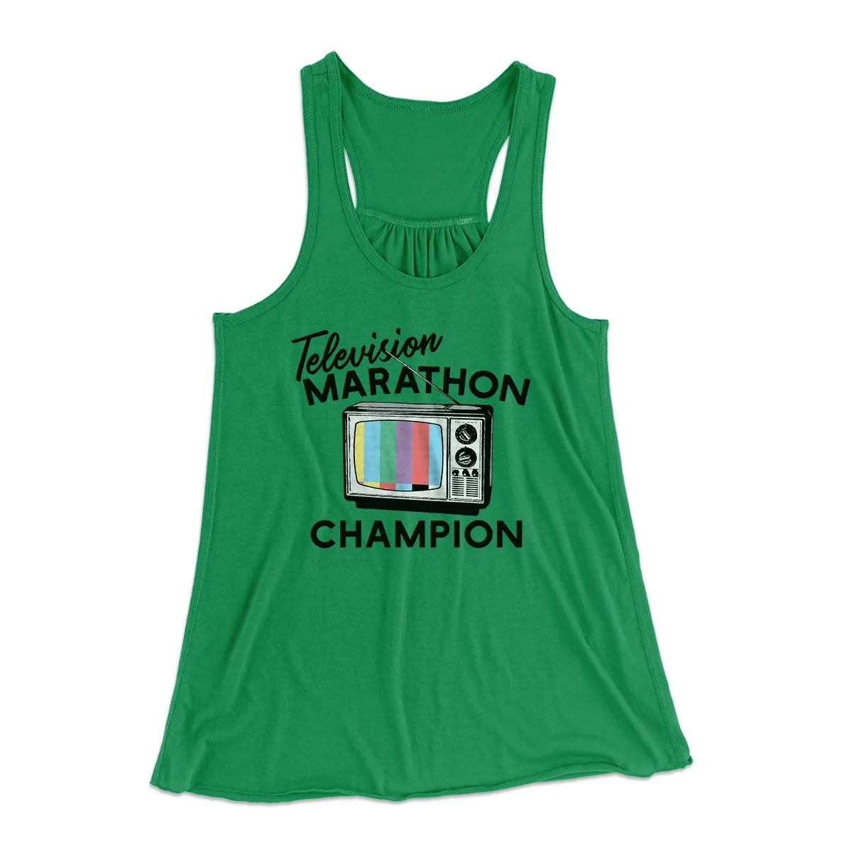 Television Marathon Champion Funny Women's Flowey Tank Top