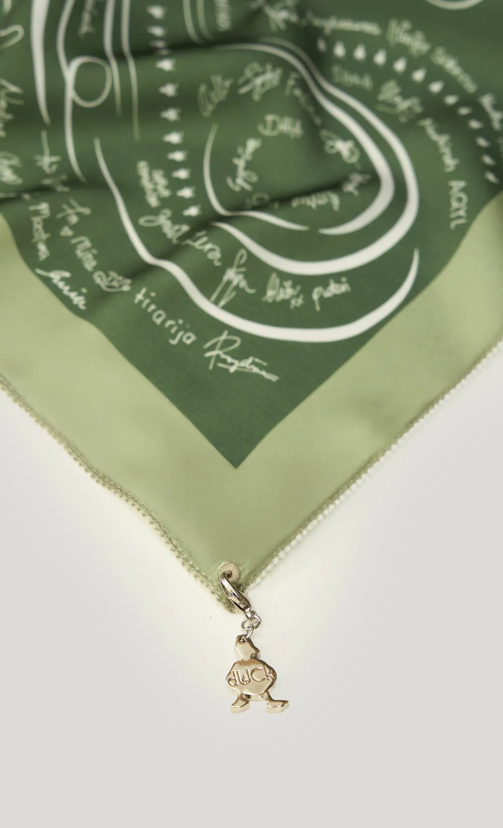 The dUCkade dUCk Matte Satin Silk Shawl in Emerald