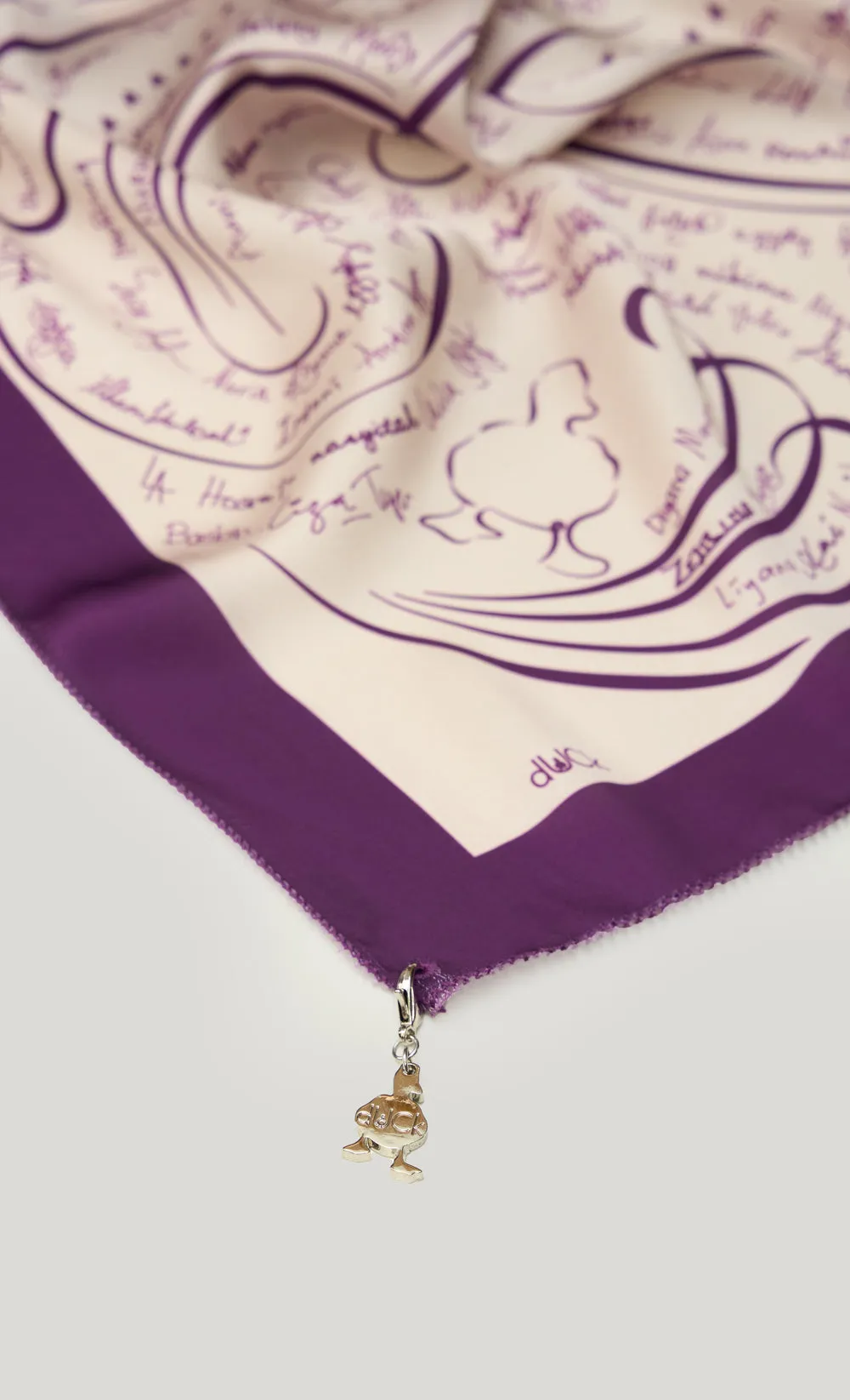 The dUCkade dUCk Satin Silk Shawl in Amethyst