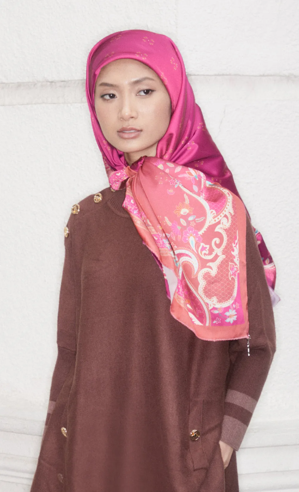 The Flourish dUCk Square Scarf in Moodboard