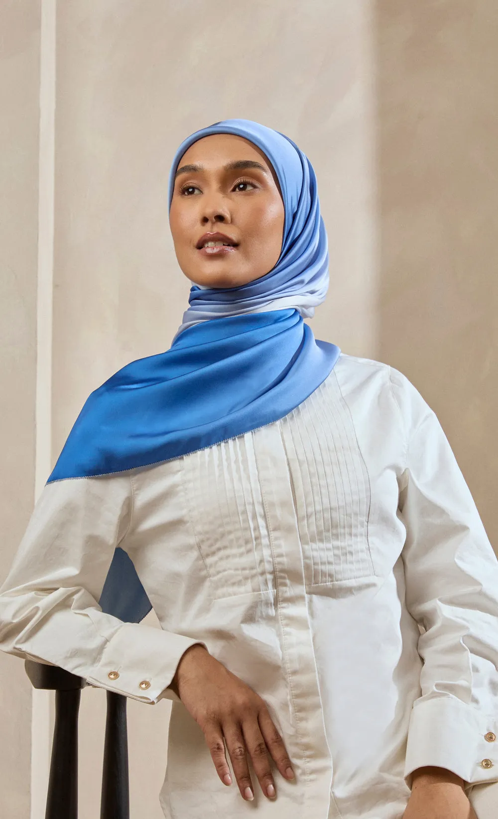 The Oops dUCk Square Scarf in Midnight Sky
