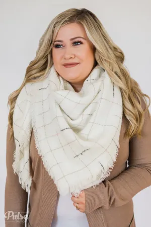 The Perfect Blanket Scarf- White