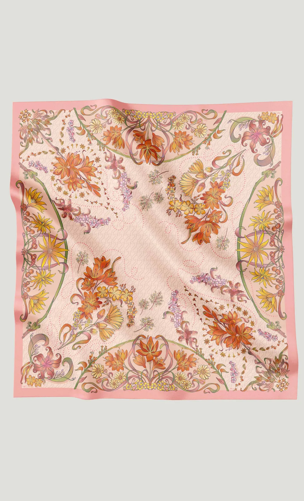 The Spice dUCk Satin Silk Square Scarf in Star Anise