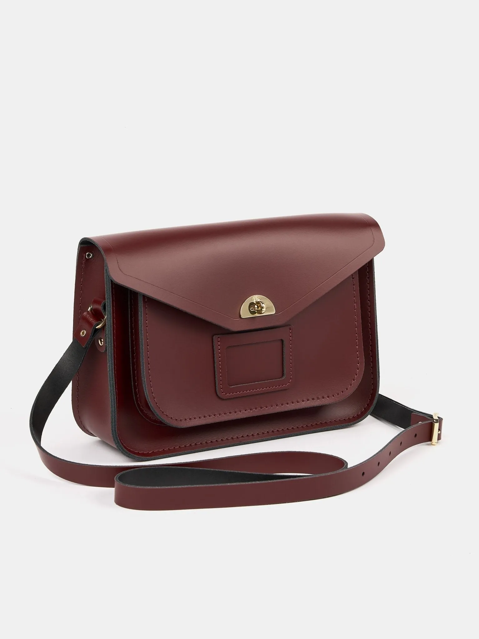 The Twist Lock Satchel - Oxblood
