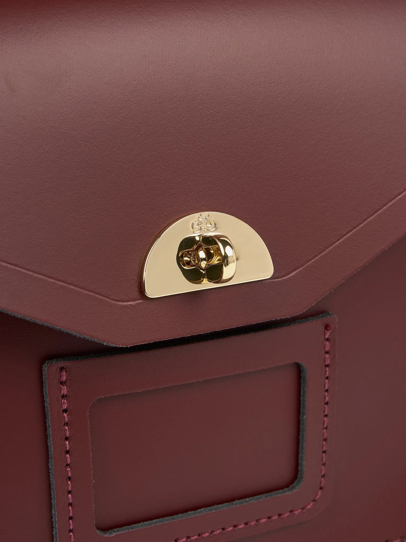 The Twist Lock Satchel - Oxblood