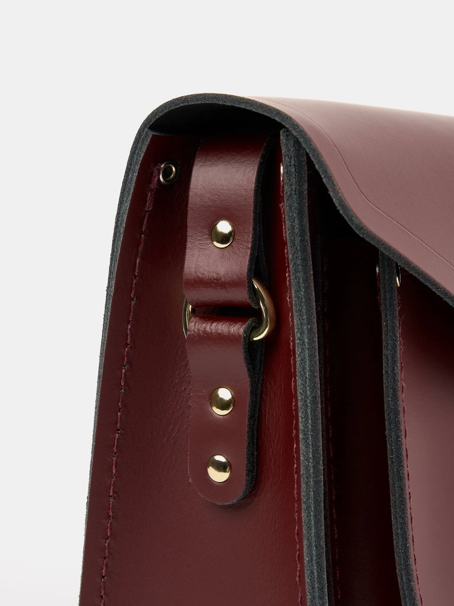 The Twist Lock Satchel - Oxblood