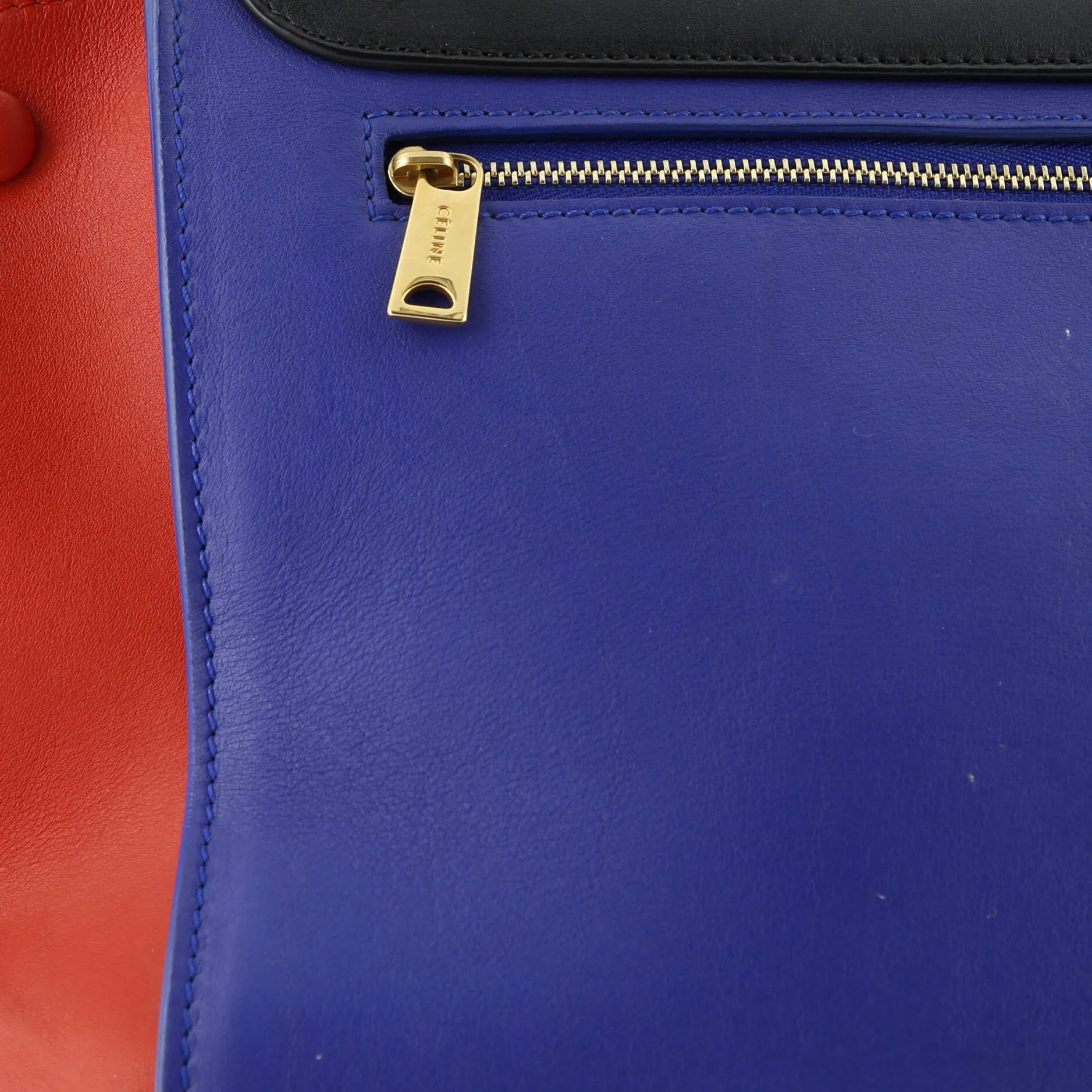 Tricolor Trapeze Bag Leather Medium