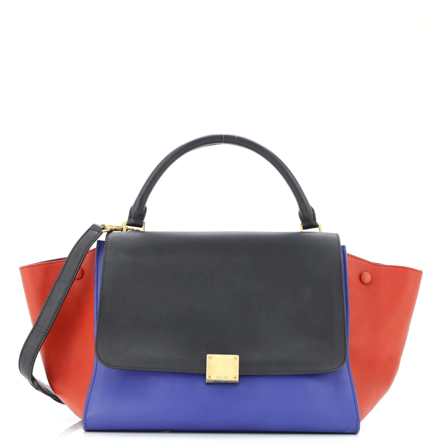 Tricolor Trapeze Bag Leather Medium