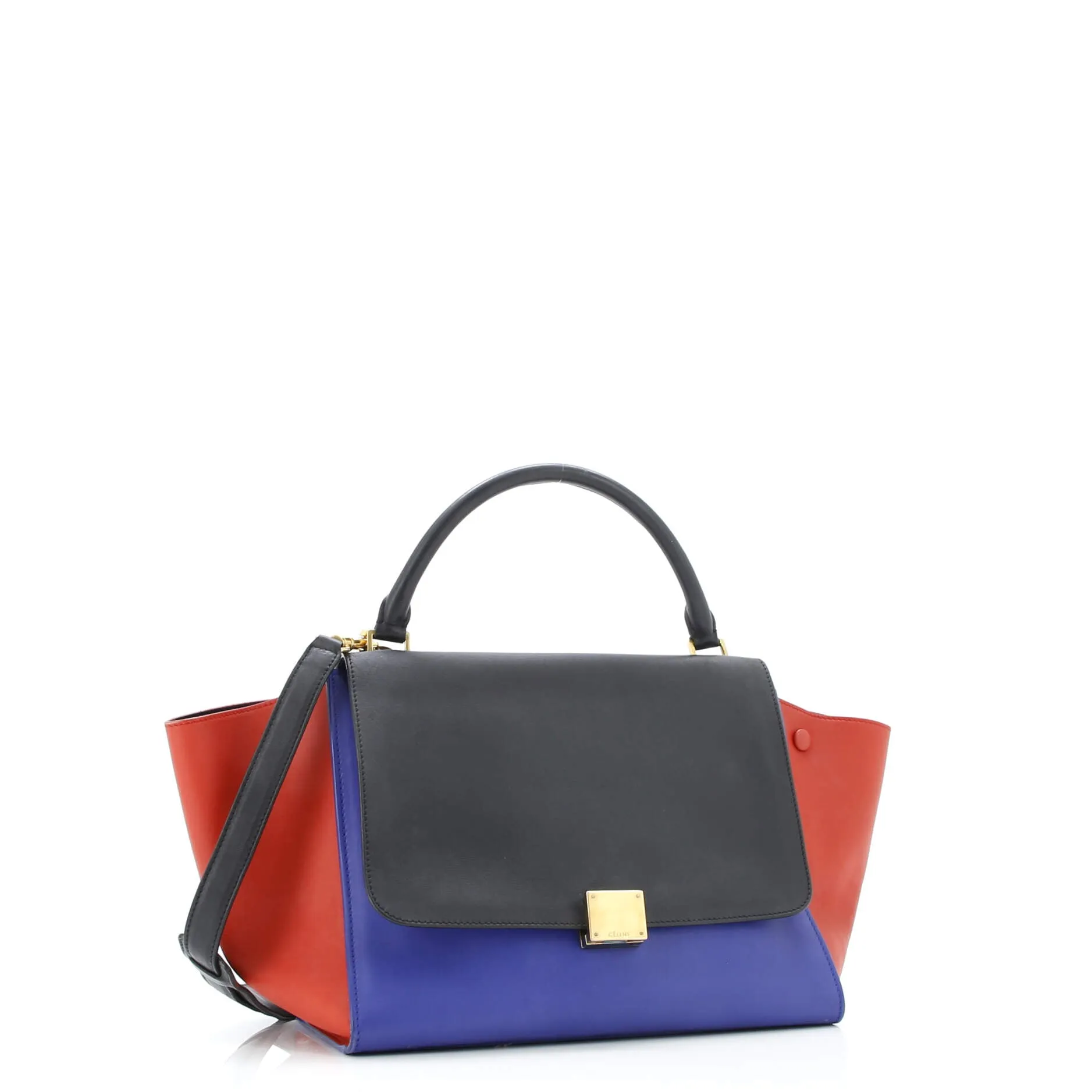 Tricolor Trapeze Bag Leather Medium