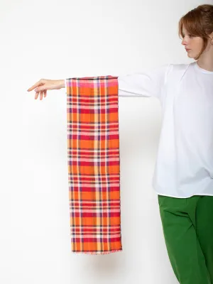 Tubular Check Scarf