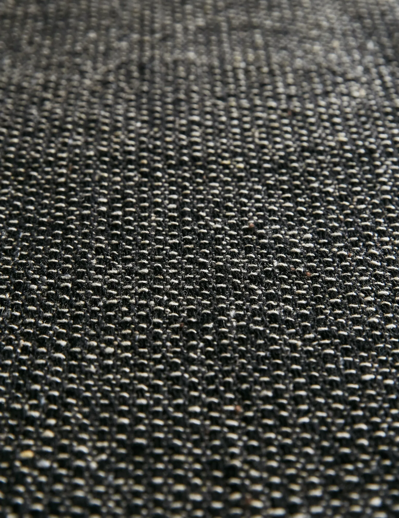 Tweed Emphasize Narrow Scarf - Black and White