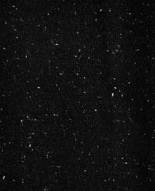 Tweed Emphasize Narrow Scarf - Black