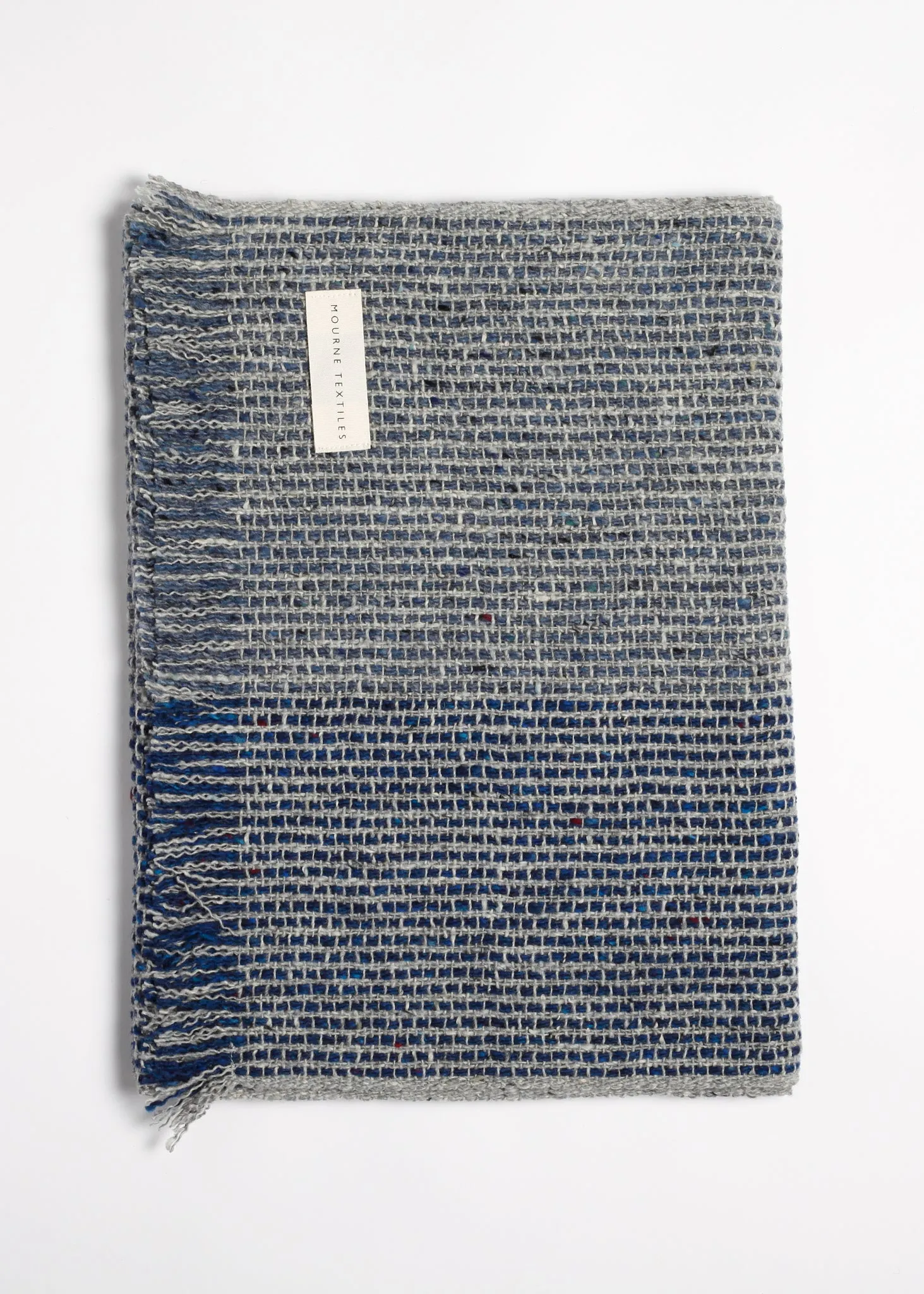 Tweed Emphasize Narrow Scarf - Double Blue