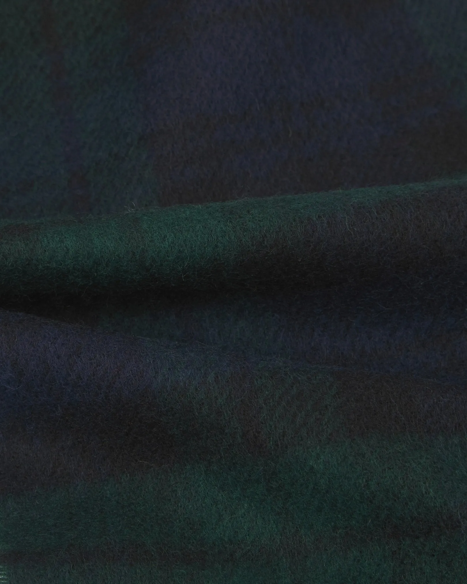 UK Wool Scarf - Shetland Tartan in Green