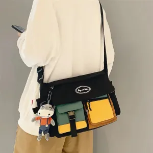 Uniwim Waterproof Nylon Women Messenger Bag Fashion Youth Men Ladies Fashion Shoulder Bag Student Female Crossbody Bags Satchels Pouch