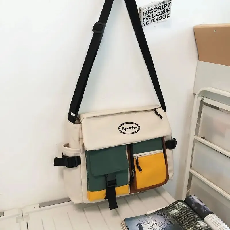 Uniwim Waterproof Nylon Women Messenger Bag Fashion Youth Men Ladies Fashion Shoulder Bag Student Female Crossbody Bags Satchels Pouch