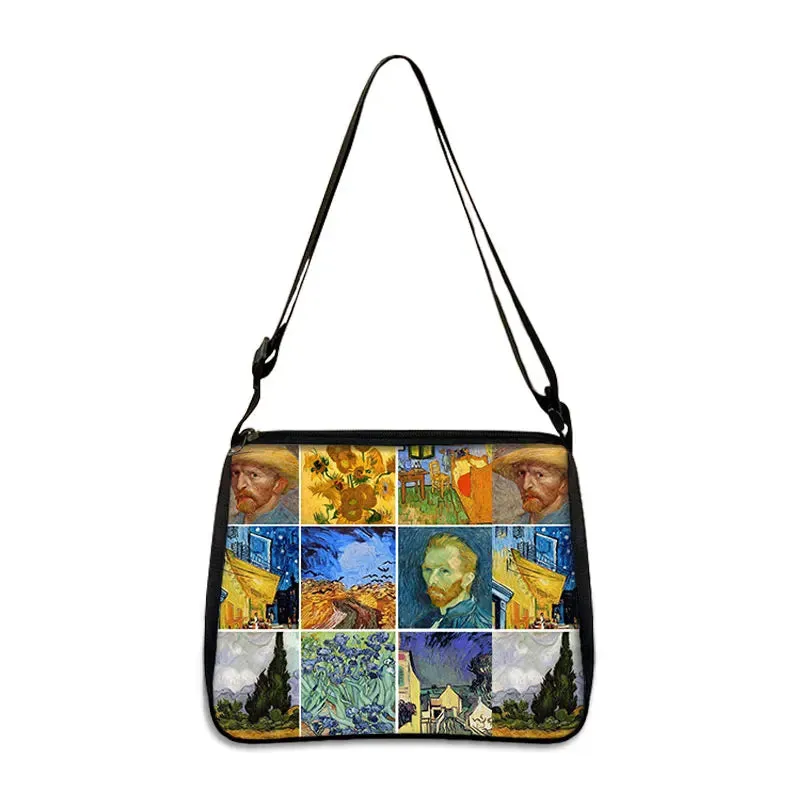 Van Gogh Art Famous Paintings Handbag Women Shoulder Bags Oil Painting Starr Night / Mona Lisa Shopping Bag Canvas Tote Bags