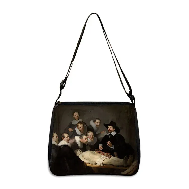Van Gogh Art Famous Paintings Handbag Women Shoulder Bags Oil Painting Starr Night / Mona Lisa Shopping Bag Canvas Tote Bags