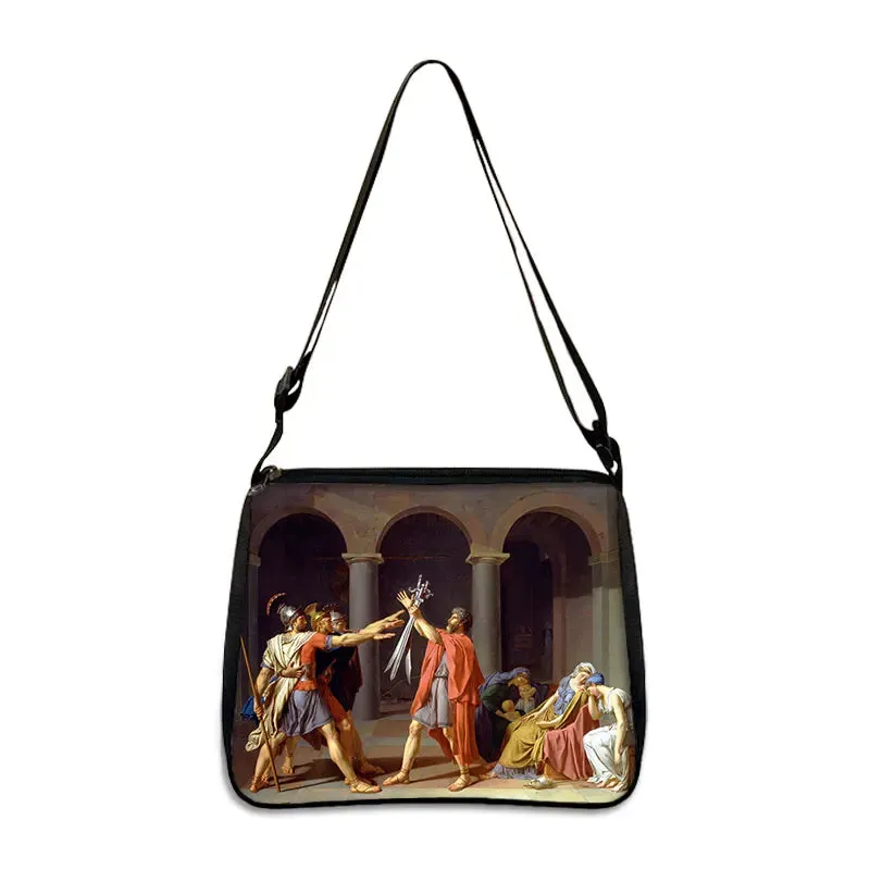 Van Gogh Art Famous Paintings Handbag Women Shoulder Bags Oil Painting Starr Night / Mona Lisa Shopping Bag Canvas Tote Bags