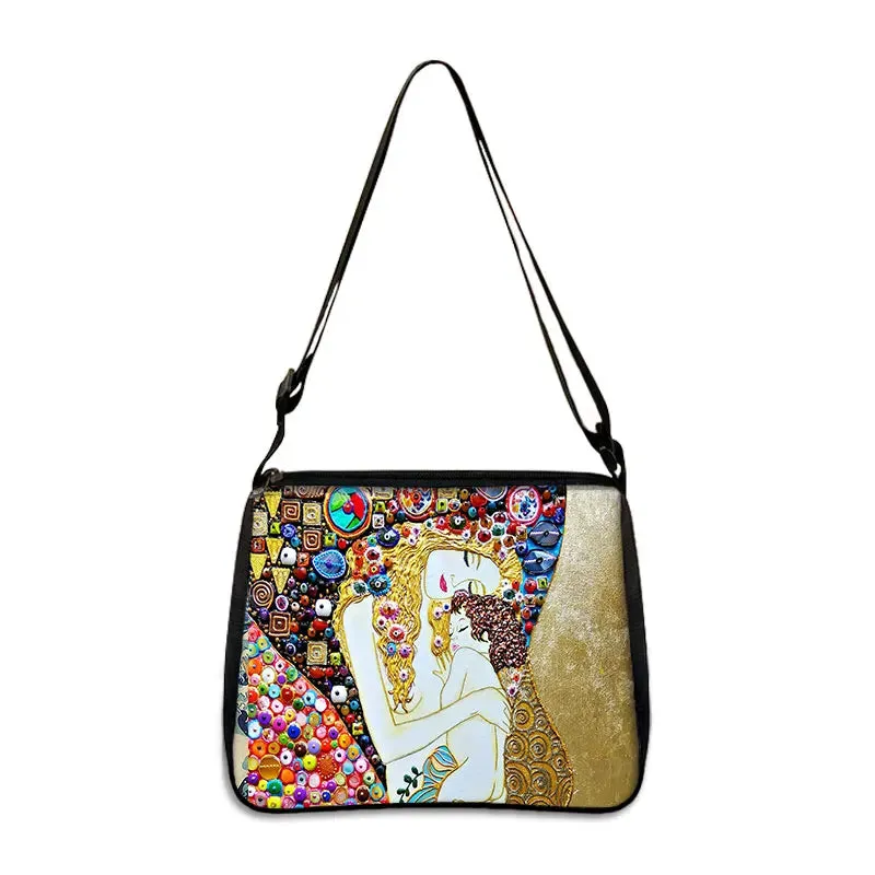 Van Gogh Art Famous Paintings Handbag Women Shoulder Bags Oil Painting Starr Night / Mona Lisa Shopping Bag Canvas Tote Bags