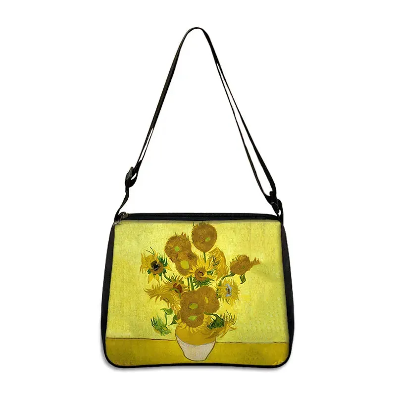 Van Gogh Art Famous Paintings Handbag Women Shoulder Bags Oil Painting Starr Night / Mona Lisa Shopping Bag Canvas Tote Bags
