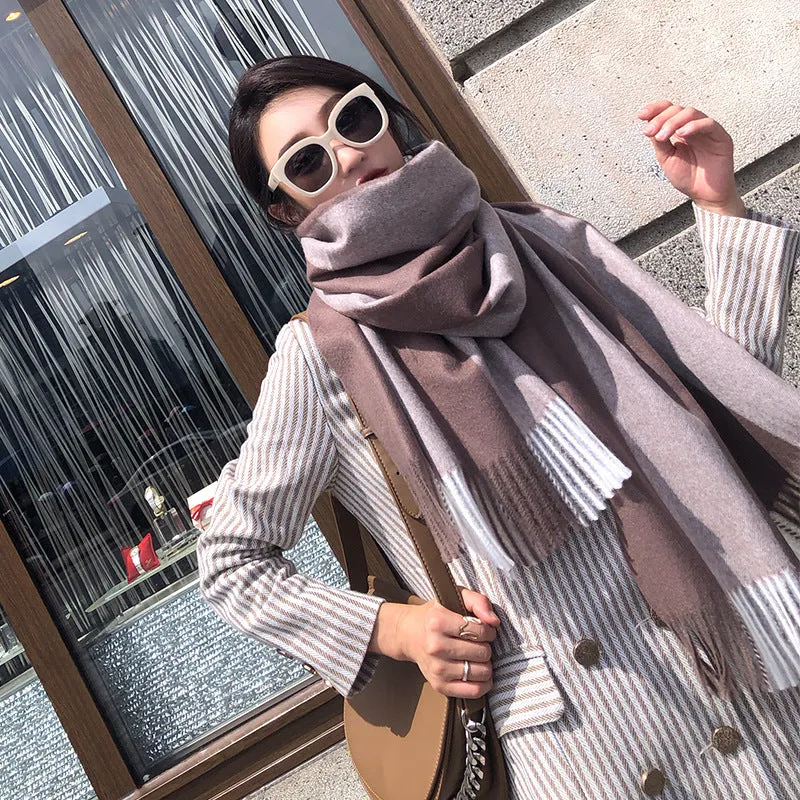 Warm Cashmere Thick Scarf Shawl Wrap for Women Ladies Girls 70x200