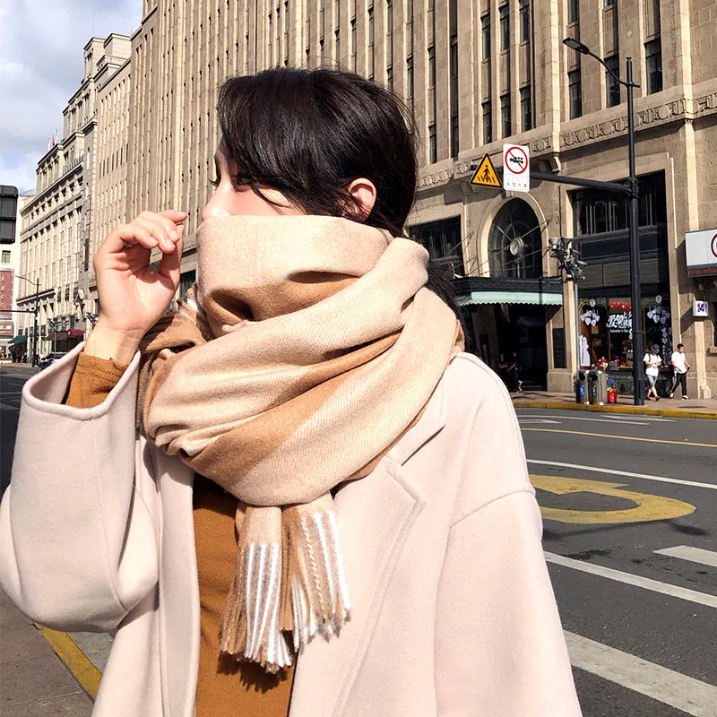Warm Cashmere Thick Scarf Shawl Wrap for Women Ladies Girls 70x200
