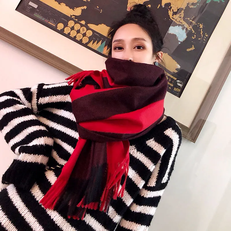 Warm Cashmere Thick Scarf Shawl Wrap for Women Ladies Girls 70x200