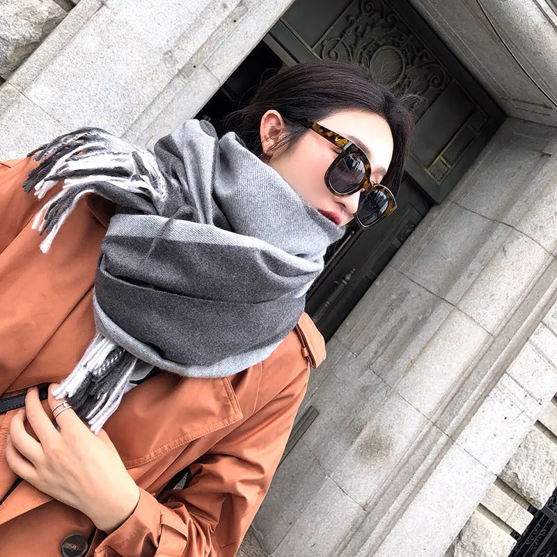 Warm Cashmere Thick Scarf Shawl Wrap for Women Ladies Girls 70x200