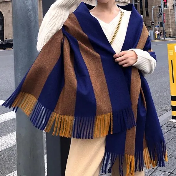 Warm Cashmere Thick Scarf Shawl Wrap for Women Ladies Girls 70x200