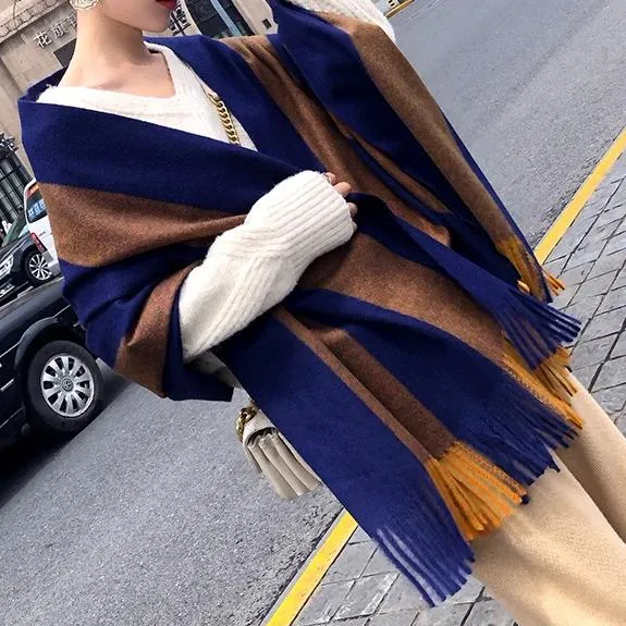 Warm Cashmere Thick Scarf Shawl Wrap for Women Ladies Girls 70x200
