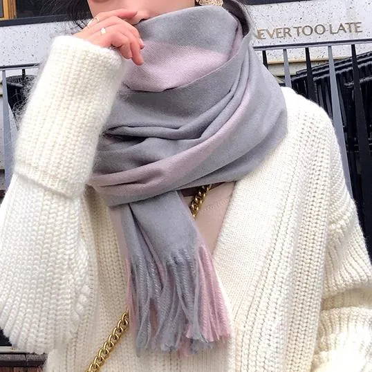 Warm Cashmere Thick Scarf Shawl Wrap for Women Ladies Girls 70x200