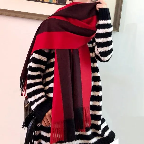 Warm Cashmere Thick Scarf Shawl Wrap for Women Ladies Girls 70x200
