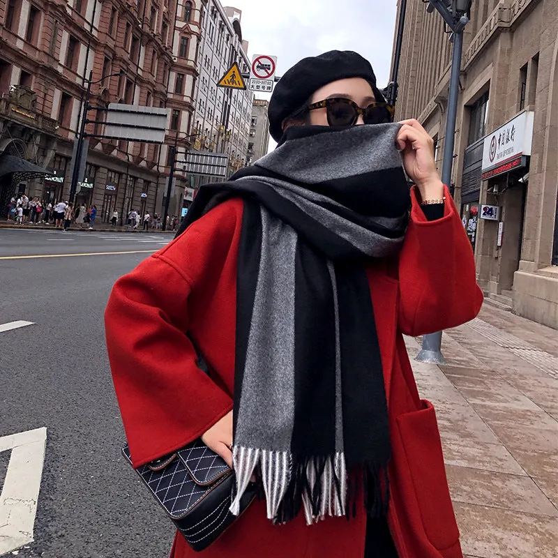 Warm Cashmere Thick Scarf Shawl Wrap for Women Ladies Girls 70x200