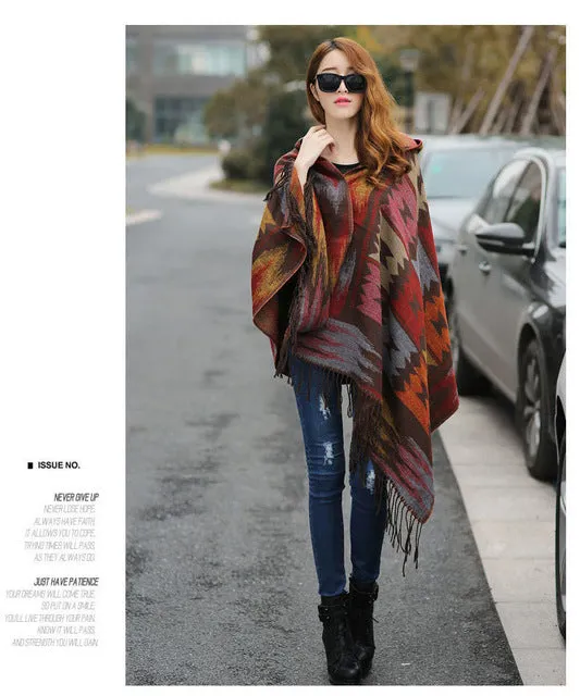 Warm Poncho Scarf Cape