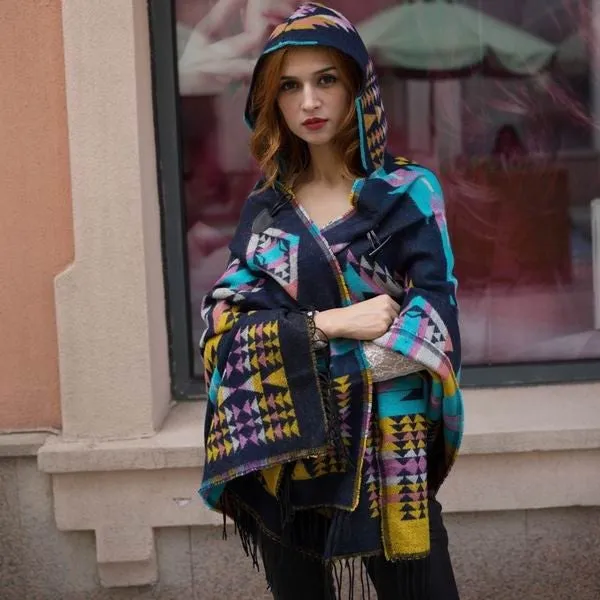 Warm Poncho Scarf Cape