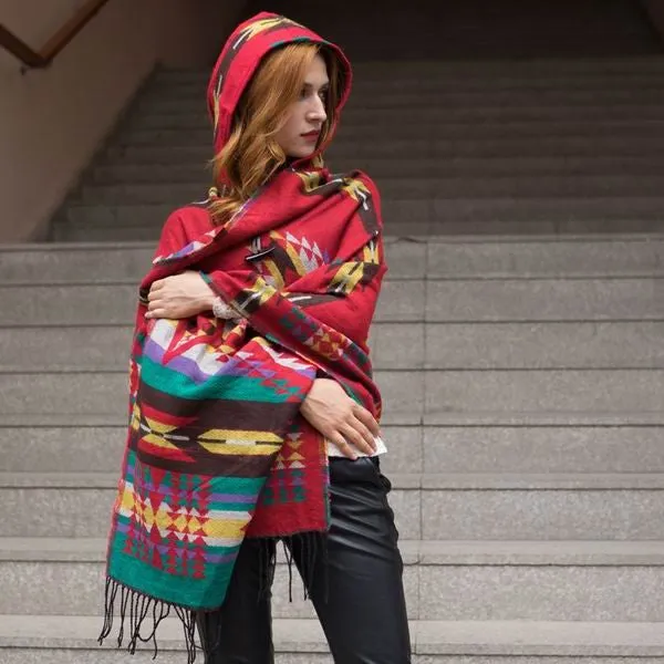 Warm Poncho Scarf Cape