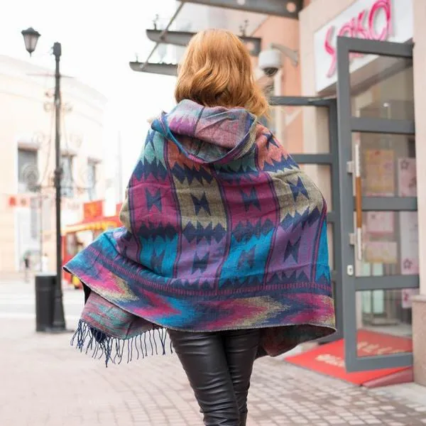 Warm Poncho Scarf Cape