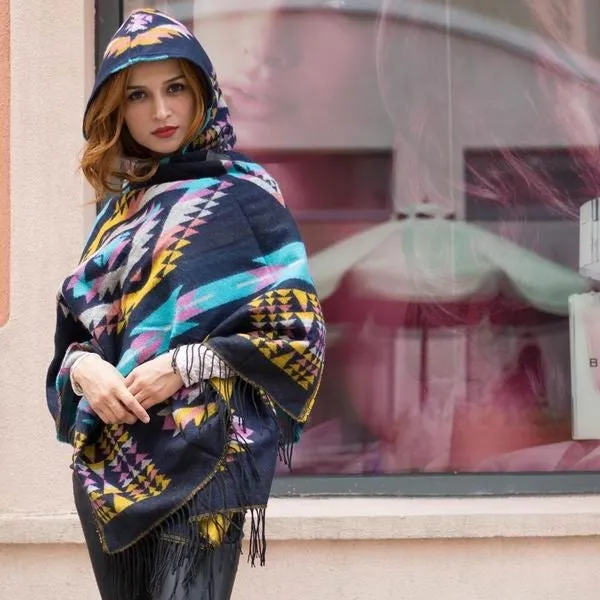 Warm Poncho Scarf Cape