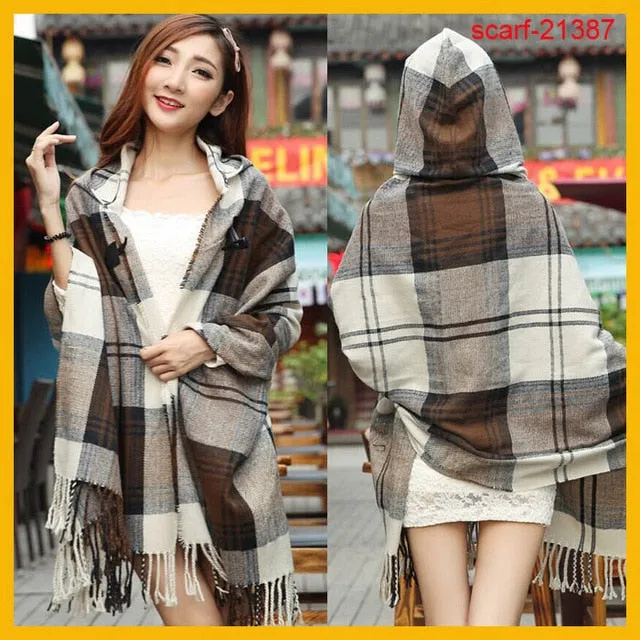 Warm Poncho Scarf Cape