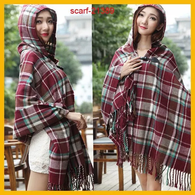 Warm Poncho Scarf Cape