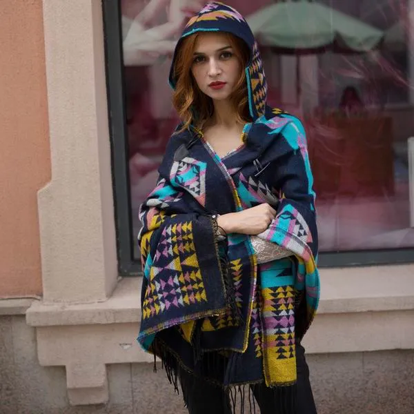 Warm Poncho Scarf Cape