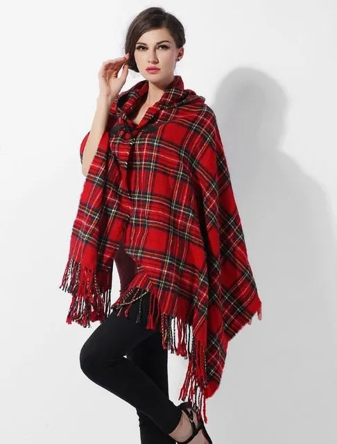 Warm Poncho Scarf Cape