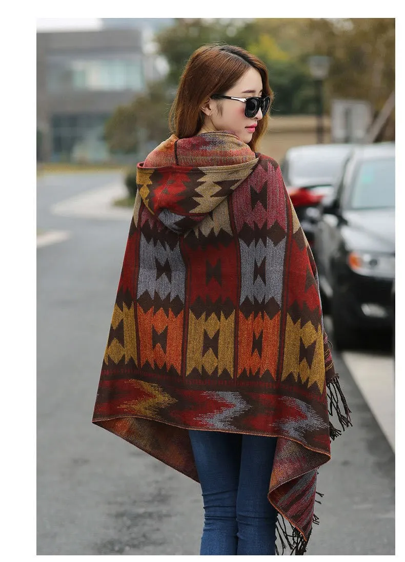 Warm Poncho Scarf Cape