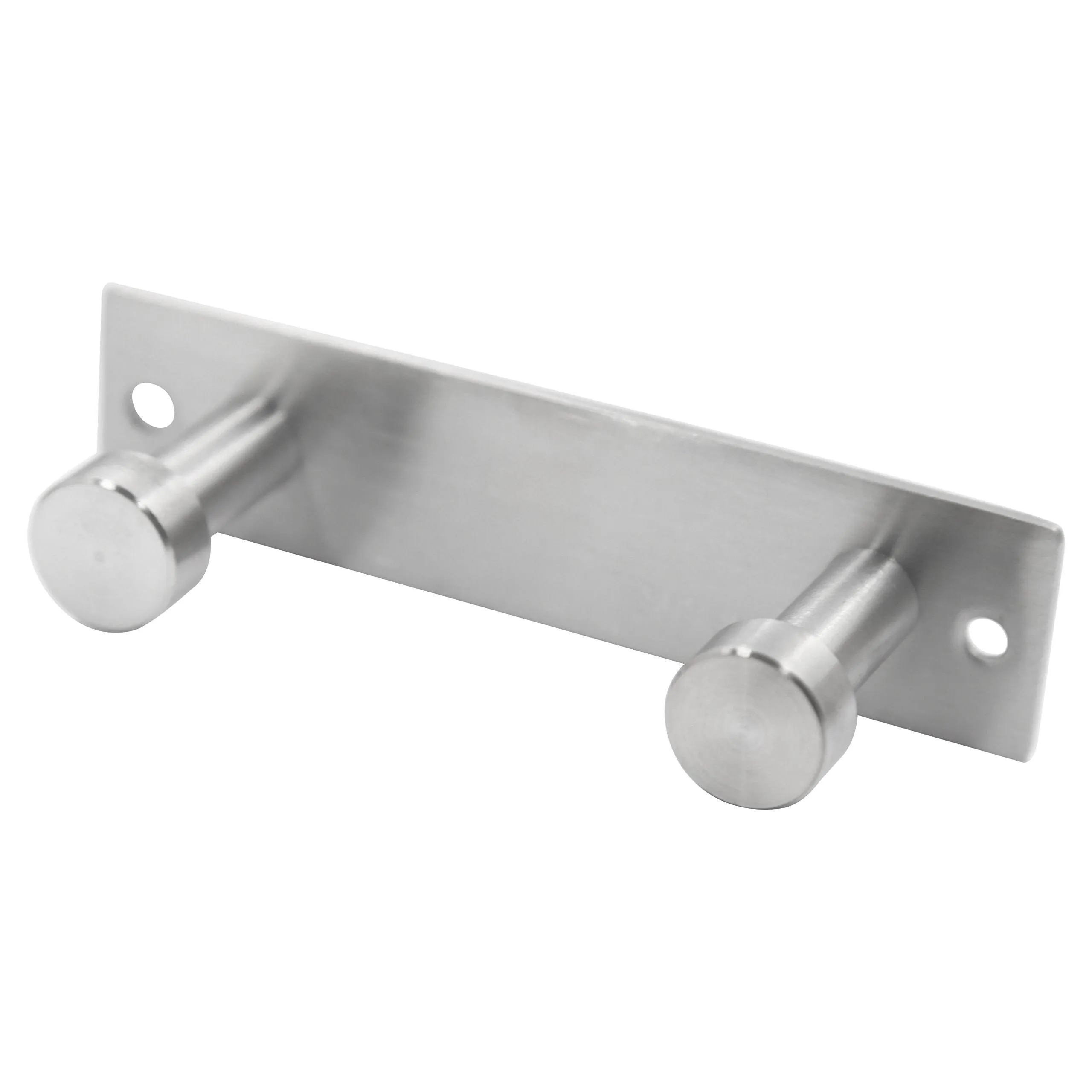 WEBI 2 Set SUS 304 2 Peg Round Clou Robe Bath Kitchen Towel Hat Coat Hook Garment Rack Hanger Rail Holder, Wall Mount Closet Clothing Bathroom Garage Home Organization Storage, Brush finish I-TDG02-2