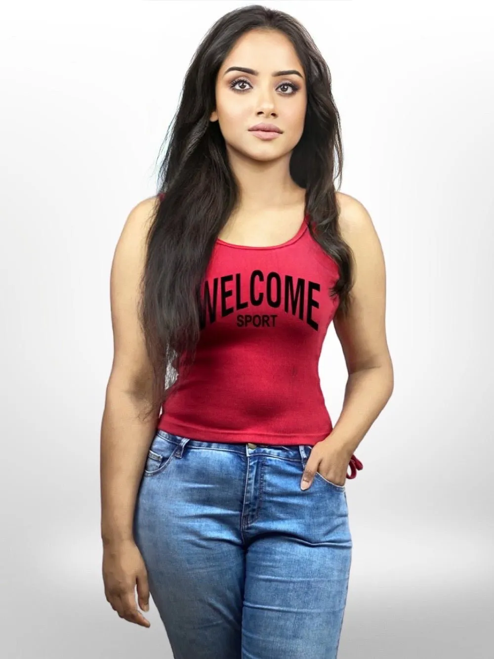 WELCOME SPORT Printed Summer Comfortable Sports TankTop For Women's